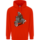 Scooter Skull Biker Motorcycle MOD Childrens Kids Hoodie Bright Red