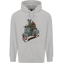 Scooter Skull Biker Motorcycle MOD Childrens Kids Hoodie Sports Grey