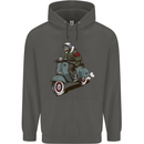 Scooter Skull Biker Motorcycle MOD Childrens Kids Hoodie Storm Grey