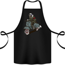 Scooter Skull Biker Motorcycle MOD Cotton Apron 100% Organic Black