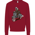 Scooter Skull Biker Motorcycle MOD Kids Sweatshirt Jumper Red