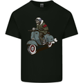 Scooter Skull Biker Motorcycle MOD Kids T-Shirt Childrens Black