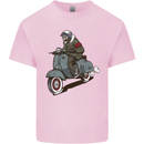 Scooter Skull Biker Motorcycle MOD Kids T-Shirt Childrens Light Pink