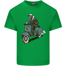 Scooter Skull Biker Motorcycle MOD Mens Cotton T-Shirt Tee Top Irish Green