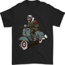 Scooter Skull Biker Motorcycle MOD Mens T-Shirt 100% Cotton Black