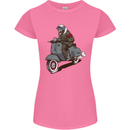 Scooter Skull Biker Motorcycle MOD Womens Petite Cut T-Shirt Azalea