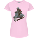 Scooter Skull Biker Motorcycle MOD Womens Petite Cut T-Shirt Light Pink