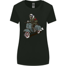 Scooter Skull Biker Motorcycle MOD Womens Wider Cut T-Shirt Black