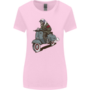 Scooter Skull Biker Motorcycle MOD Womens Wider Cut T-Shirt Light Pink
