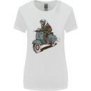 Scooter Skull Biker Motorcycle MOD Womens Wider Cut T-Shirt White