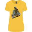 Scooter Skull Biker Motorcycle MOD Womens Wider Cut T-Shirt Yellow