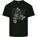Scooter Skull MOD Motorcycle Biker Mens Cotton T-Shirt Tee Top Black