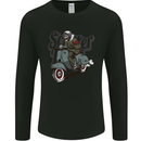Scooter Skull MOD Motorcycle Biker Mens Long Sleeve T-Shirt Black
