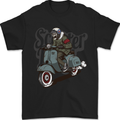 Scooter Skull MOD Motorcycle Biker Mens T-Shirt 100% Cotton Black