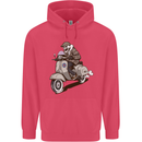 Scooter Skull Motorcycle Biker MOD Childrens Kids Hoodie Heliconia