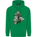 Scooter Skull Motorcycle Biker MOD Childrens Kids Hoodie Irish Green