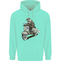 Scooter Skull Motorcycle Biker MOD Childrens Kids Hoodie Peppermint