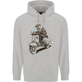 Scooter Skull Motorcycle Biker MOD Childrens Kids Hoodie Sports Grey