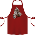 Scooter Skull Motorcycle Biker MOD Cotton Apron 100% Organic Maroon