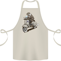 Scooter Skull Motorcycle Biker MOD Cotton Apron 100% Organic Natural