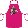 Scooter Skull Motorcycle Biker MOD Cotton Apron 100% Organic Pink