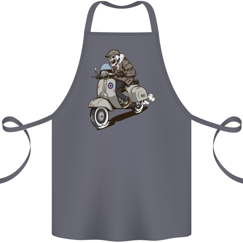 Scooter Skull Motorcycle Biker MOD Cotton Apron 100% Organic Steel