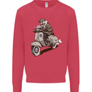 Scooter Skull Motorcycle Biker MOD Kids Sweatshirt Jumper Heliconia