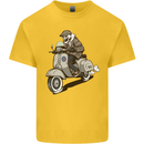 Scooter Skull Motorcycle Biker MOD Kids T-Shirt Childrens Yellow