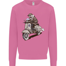Scooter Skull Motorcycle Biker MOD Mens Sweatshirt Jumper Azalea