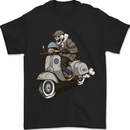 Scooter Skull Motorcycle Biker MOD Mens T-Shirt 100% Cotton Black