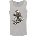 Scooter Skull Motorcycle Biker MOD Mens Vest Tank Top Sports Grey