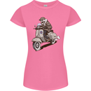 Scooter Skull Motorcycle Biker MOD Womens Petite Cut T-Shirt Azalea
