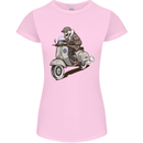 Scooter Skull Motorcycle Biker MOD Womens Petite Cut T-Shirt Light Pink