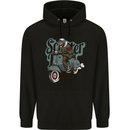 Scooter Skull Motorcycle MOD Biker Childrens Kids Hoodie Black
