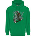 Scooter Skull Motorcycle MOD Biker Childrens Kids Hoodie Irish Green