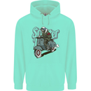 Scooter Skull Motorcycle MOD Biker Childrens Kids Hoodie Peppermint
