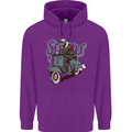 Scooter Skull Motorcycle MOD Biker Childrens Kids Hoodie Purple