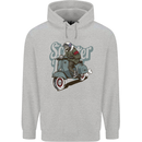 Scooter Skull Motorcycle MOD Biker Childrens Kids Hoodie Sports Grey