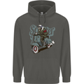 Scooter Skull Motorcycle MOD Biker Childrens Kids Hoodie Storm Grey