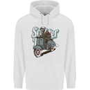 Scooter Skull Motorcycle MOD Biker Childrens Kids Hoodie White