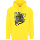Scooter Skull Motorcycle MOD Biker Childrens Kids Hoodie Yellow