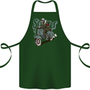 Scooter Skull Motorcycle MOD Biker Cotton Apron 100% Organic Forest Green