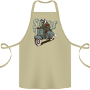 Scooter Skull Motorcycle MOD Biker Cotton Apron 100% Organic Khaki