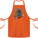 Scooter Skull Motorcycle MOD Biker Cotton Apron 100% Organic Orange