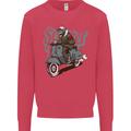 Scooter Skull Motorcycle MOD Biker Kids Sweatshirt Jumper Heliconia