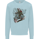 Scooter Skull Motorcycle MOD Biker Kids Sweatshirt Jumper Light Blue