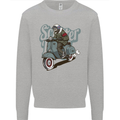 Scooter Skull Motorcycle MOD Biker Kids Sweatshirt Jumper Sports Grey