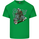 Scooter Skull Motorcycle MOD Biker Kids T-Shirt Childrens Irish Green
