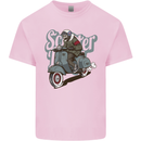 Scooter Skull Motorcycle MOD Biker Kids T-Shirt Childrens Light Pink