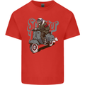 Scooter Skull Motorcycle MOD Biker Kids T-Shirt Childrens Red